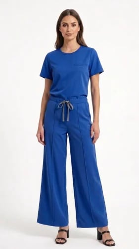 طقم سكراب ب قصه دائريه لون ازرق | Yale Blue