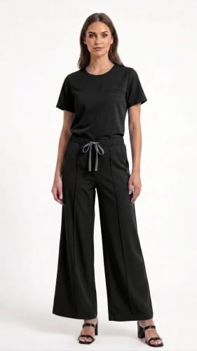 طقم سكراب ب قصه دائريه لون اسود | Black