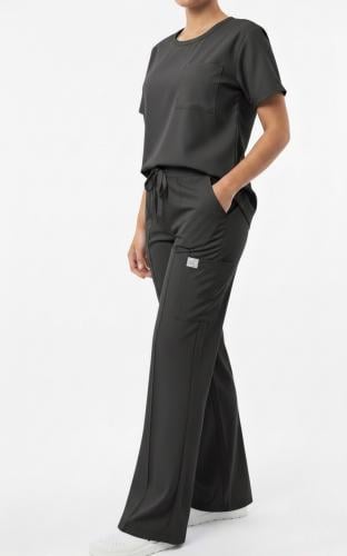 طقم سكراب ب قصه دائريه لون رمادي | pewter