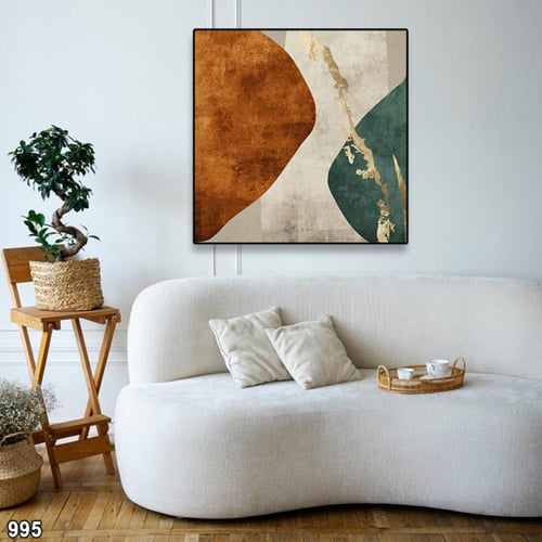 لوحة كانفس مربعة رسم تجريدي