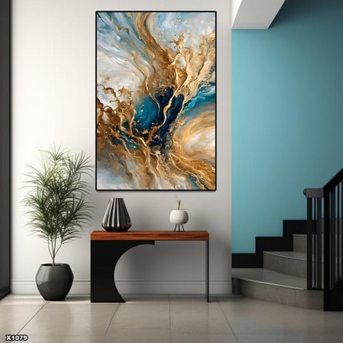 لوحة كانفس رسم تجريدي