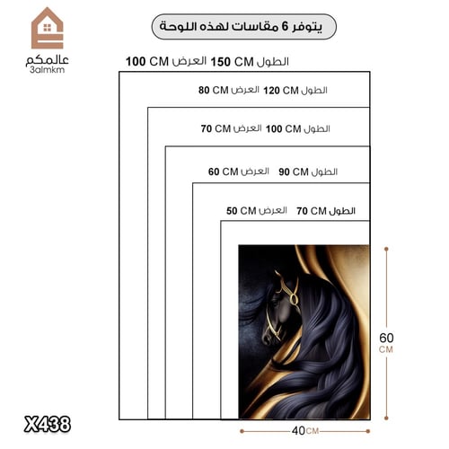 لوحة كانفس خيل