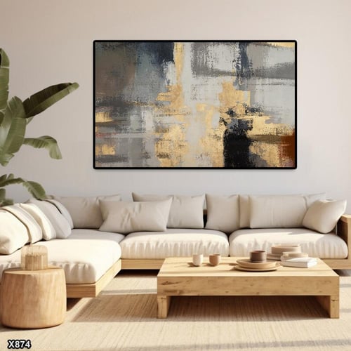 لوحة كانفس رسم تجريدي