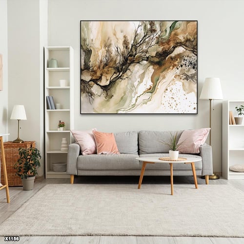 لوحة كانفس رسم تجريدي