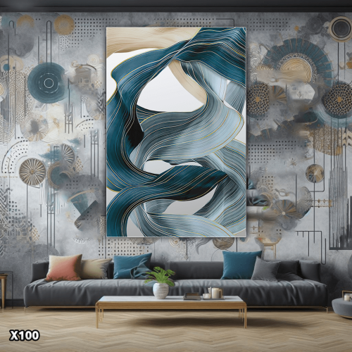 لوحة كانفس رسم تجريدي