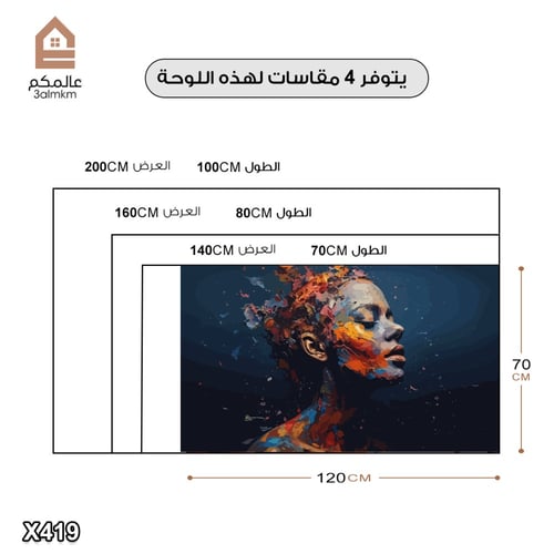 لوحة كانفاس جرافيك