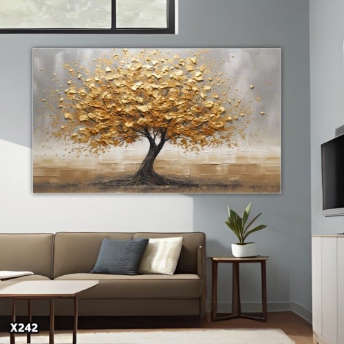 لوحة كانفس بالرسم التجريدي