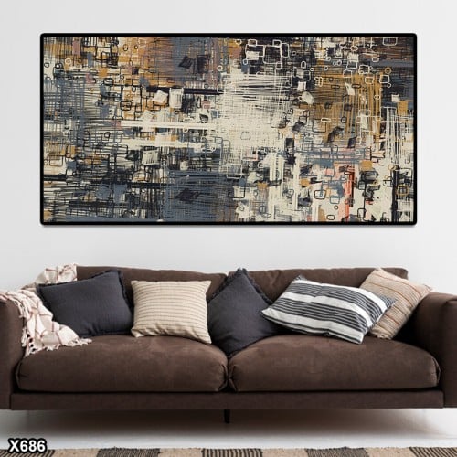 لوحة كانفس رسم تجريدي