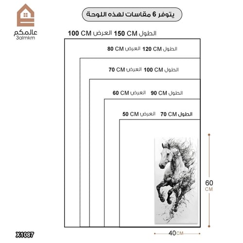 لوحة كانفس خيل