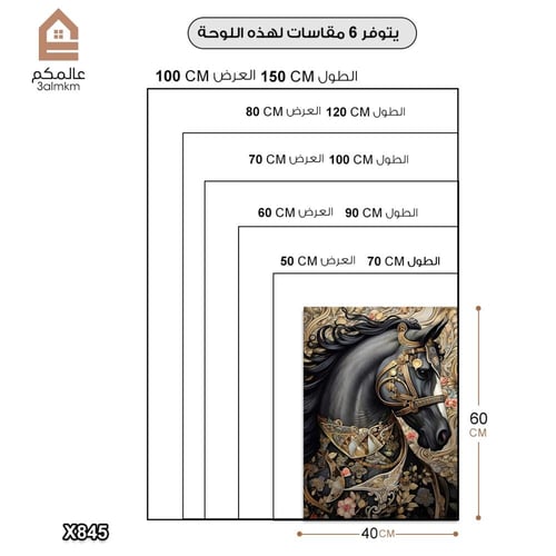 لوحة كانفس خيل