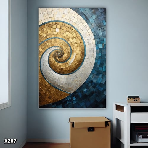 لوحة كانفس بالرسم التجريدي