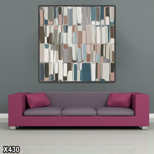 لوحة كانفس مربعة رسم تجريدي