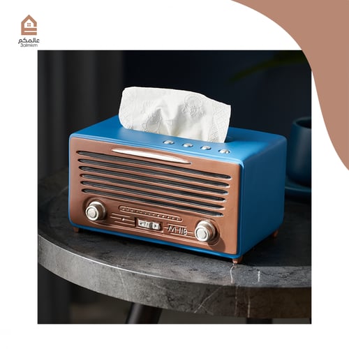 حامل مناديل بشكلة مسجل صوت