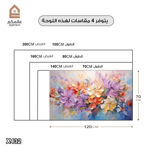 لوحة كانفاس رسم تجريدي