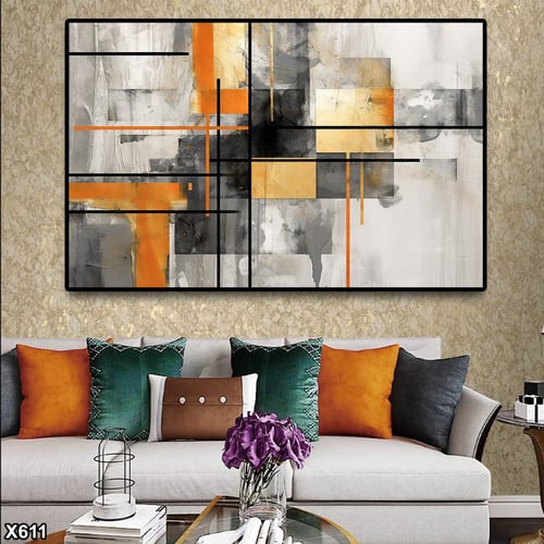 لوحة كانفس رسم تجريدي