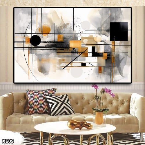 لوحة كانفس رسم تجريدي