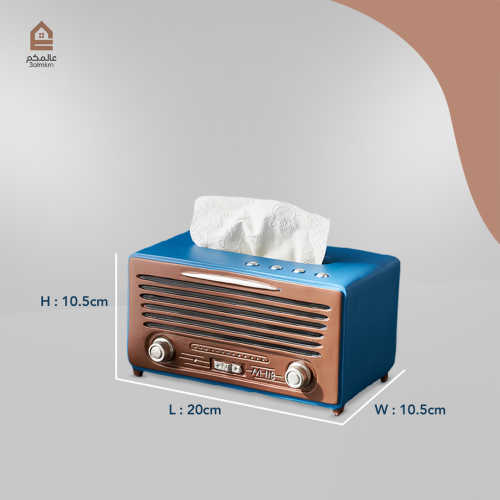 حامل مناديل بشكلة مسجل صوت