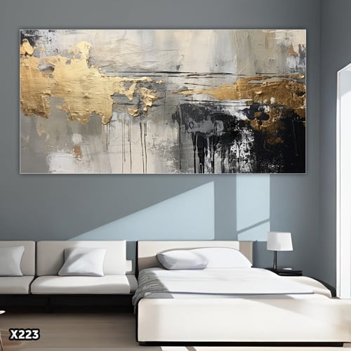 لوحة كانفس بالرسم التجريدي