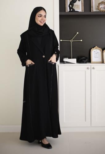 عباية ( اصايل ) كريب رسمي مع ازرار