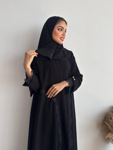 عباية ( رهف ) ملكي مع تدخيلات دانتيل