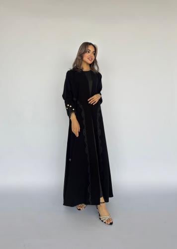 عباية ( رهف ) ملكي مع تدخيلات دانتيل