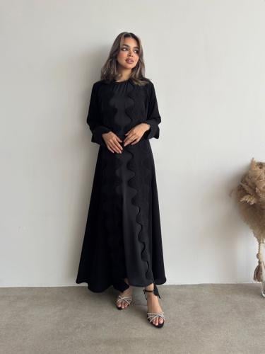 عباية ( ريناد ) ملكي مع كلفة مموجة