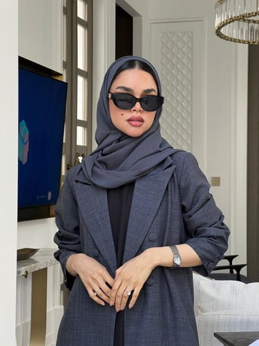 عباية ( لانا ) كريب لينن قصة بليزر