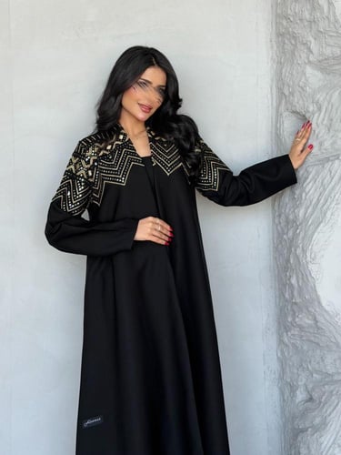 بليزر ( تيجان ) بليزر كريب واقف مع تطريز وشك