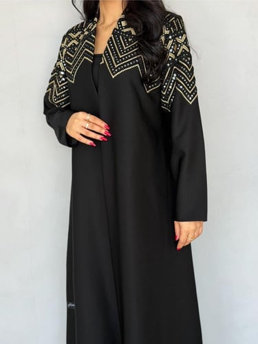 بليزر ( تيجان ) بليزر كريب واقف مع تطريز وشك