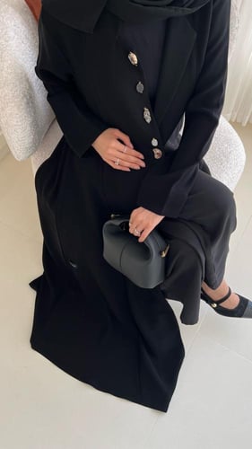 عباية ( أصيله ) بليزر كريب مع احجار