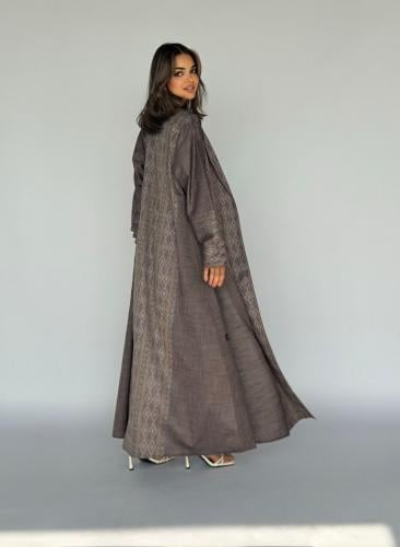 عباية ( الدانه لون بنفسجي ) لينن بقصة رسميه