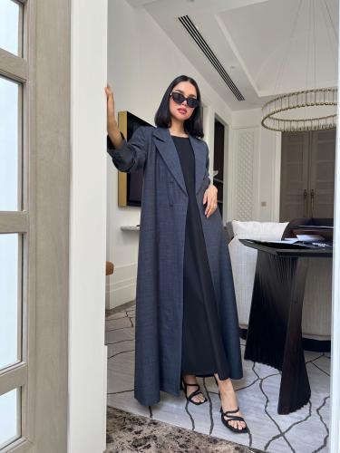 عباية ( لانا ) كريب لينن قصة بليزر