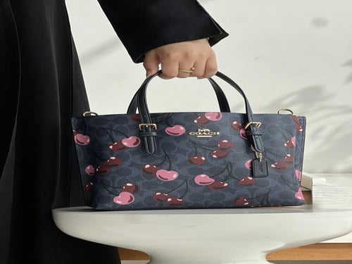 Mollie Tote Bag 25 In Signature Canvas With Cherry...