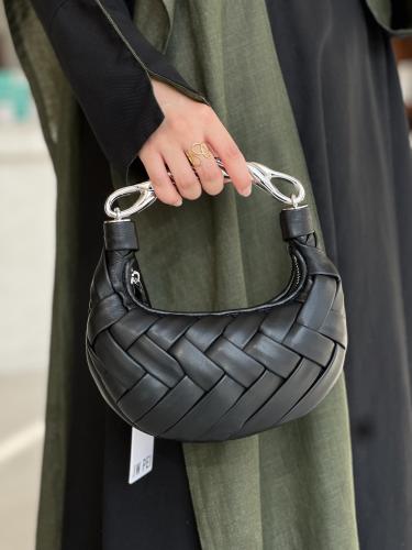 Orla Weave Handbag - Black
