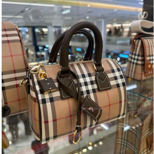 Mini Check Bowling Bag in Cotton-blend