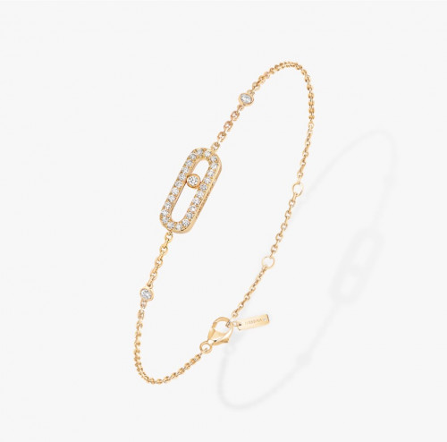 ميسيكا | YELLOW GOLD DIAMOND BRACELET MOVE UNO PAV...