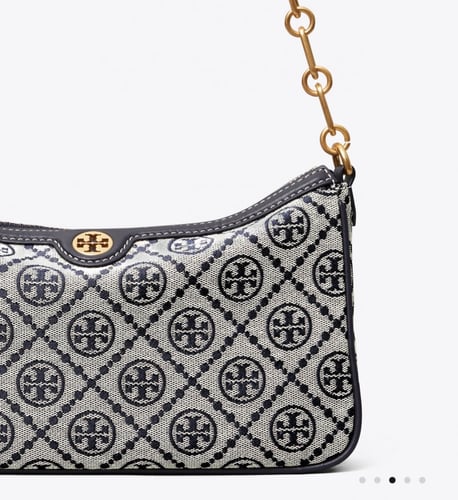 توري برتش | T MONOGRAM JACQUARD STUDIO BAG