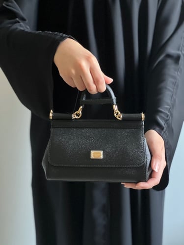 دولتشي اند قابانا | Mini Sicily bag in Dauphine ca...
