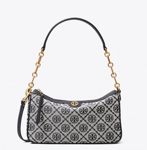 توري برتش | T MONOGRAM JACQUARD STUDIO BAG