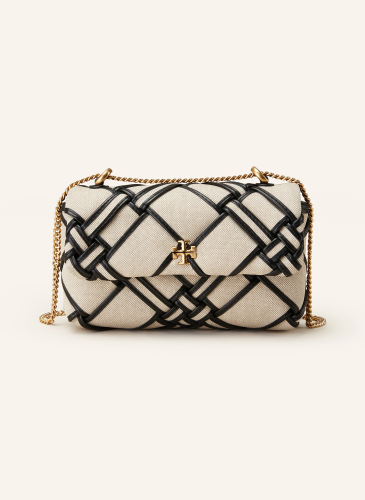 توري برتش | Mini Kira Woven Canvas Flap Bag