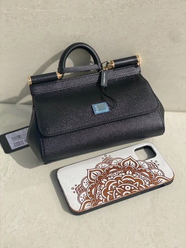 دولتشي اند قابانا | Mini Sicily bag in Dauphine ca...