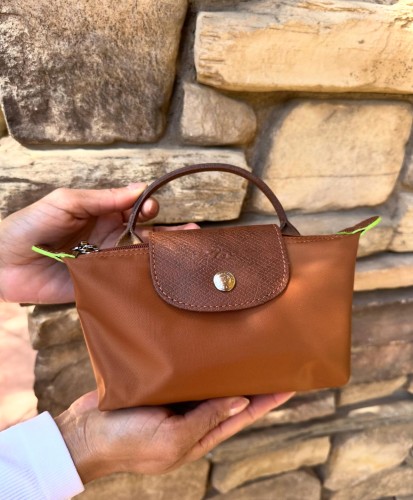 لونق شامب | LE PLIAGE GREEN POUCH WITH HANDLE Cogn...