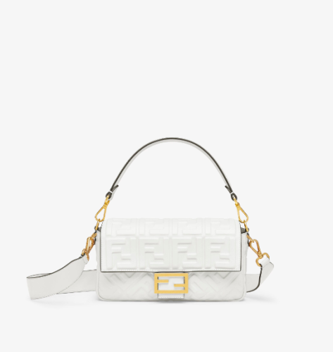 فندي | Baguette White leather bag