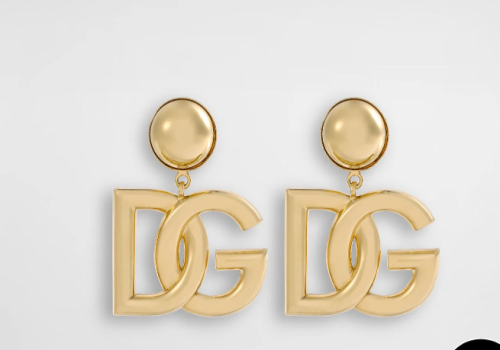 Clip-on earrings with DG logo