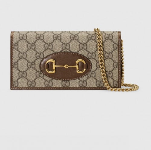 قوتشي | Portafoglio Gucci Horsebit 1955 con catena