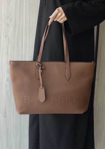 بيربري | Burberry Medium Ardwell Logo Embossed Lea...