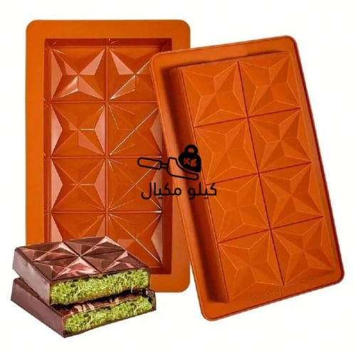 قالب بار شكولاتة سيليكون عميق الماسة