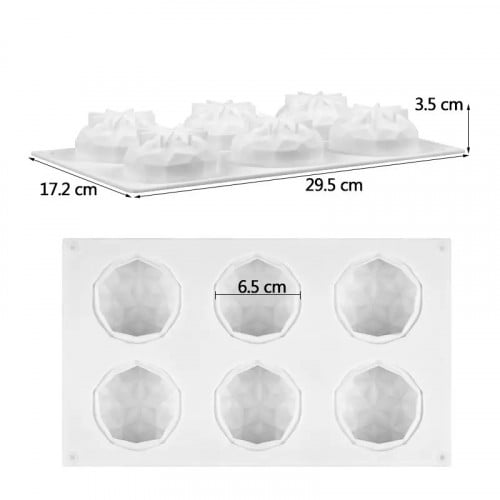 قالب 6 ألماسات سيليكون
