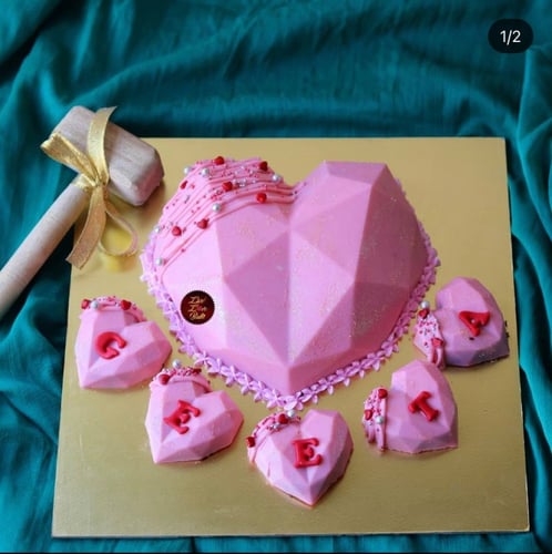 قالب القلب الألماسي المضلع