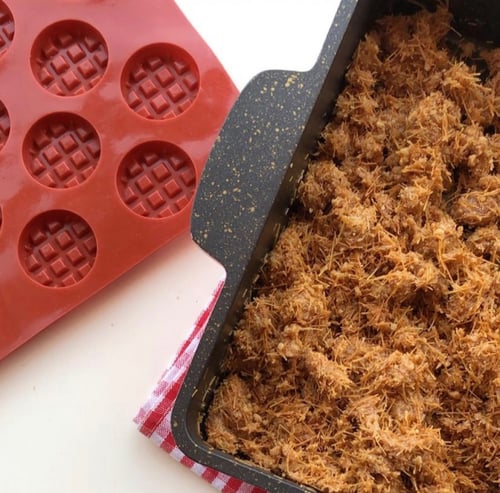 قالب سيليكون على شكل وافل الشكولاتة